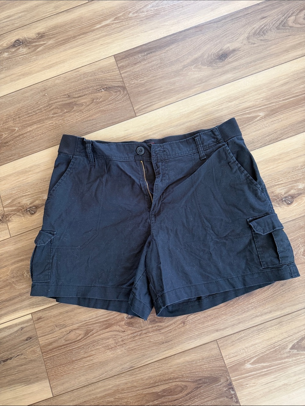 Lee Black Women's Cargo Shorts with Side Pockets